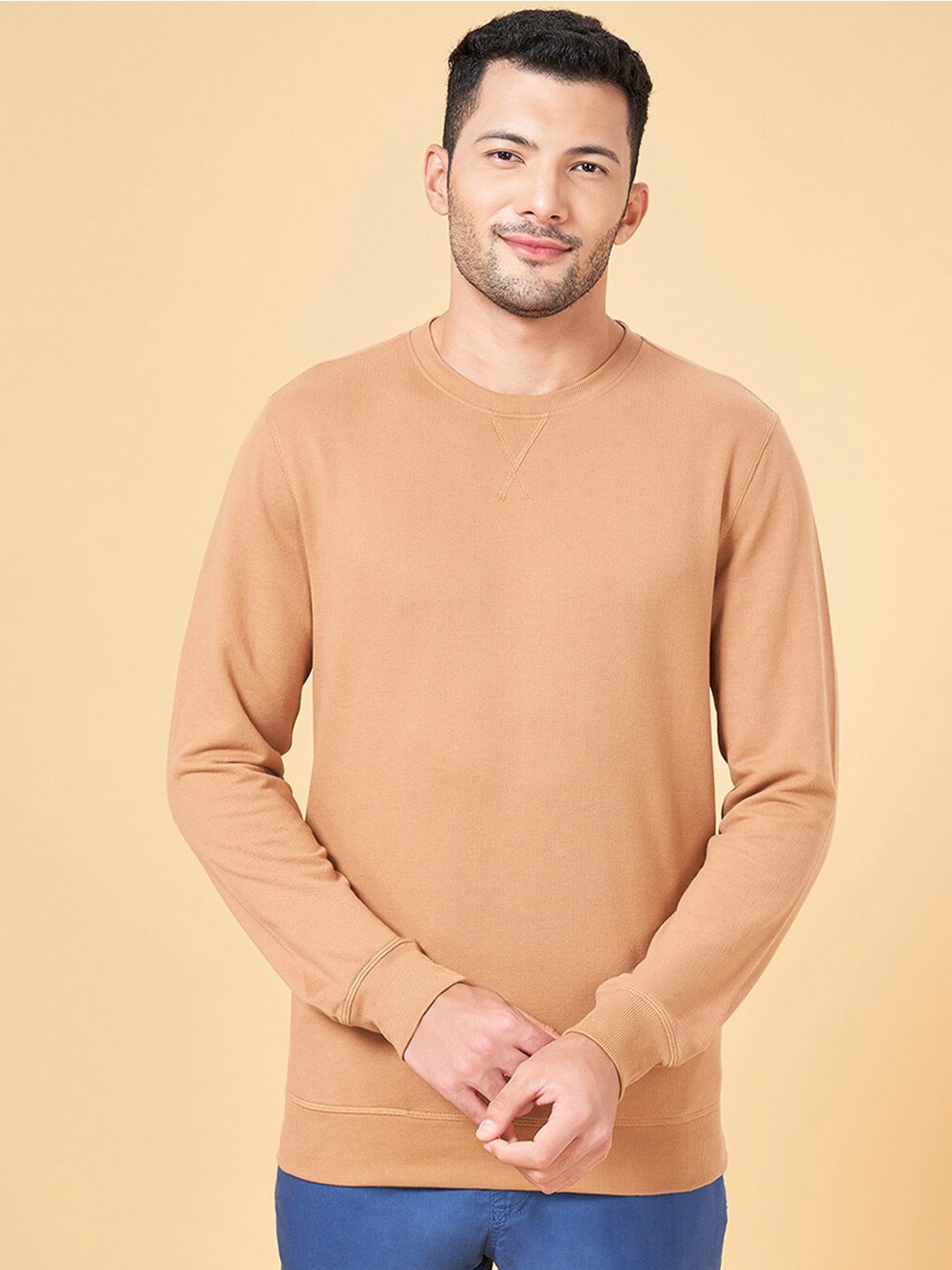 

Urban Ranger by pantaloons Round Neck Sweatshirt, Tan