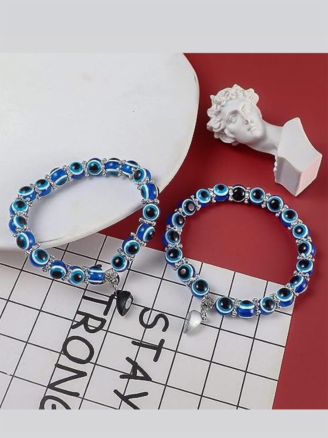

EL REGALO Unisex Set Of 2 Silver-Plated Bracelet
