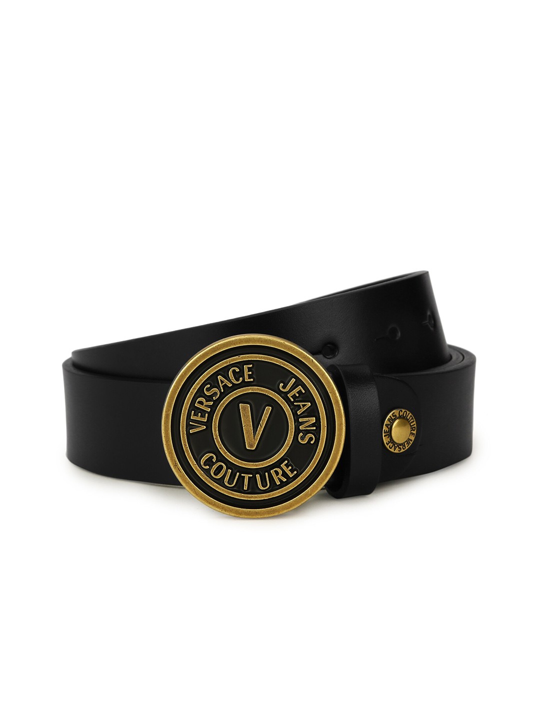 

Versace Jeans Couture Men Leather Belt, Black