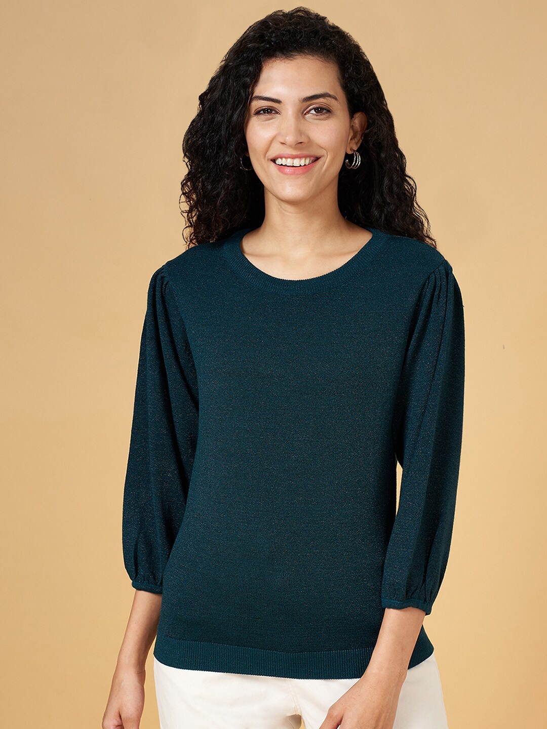 

Honey by Pantaloons Round Neck Top, Teal