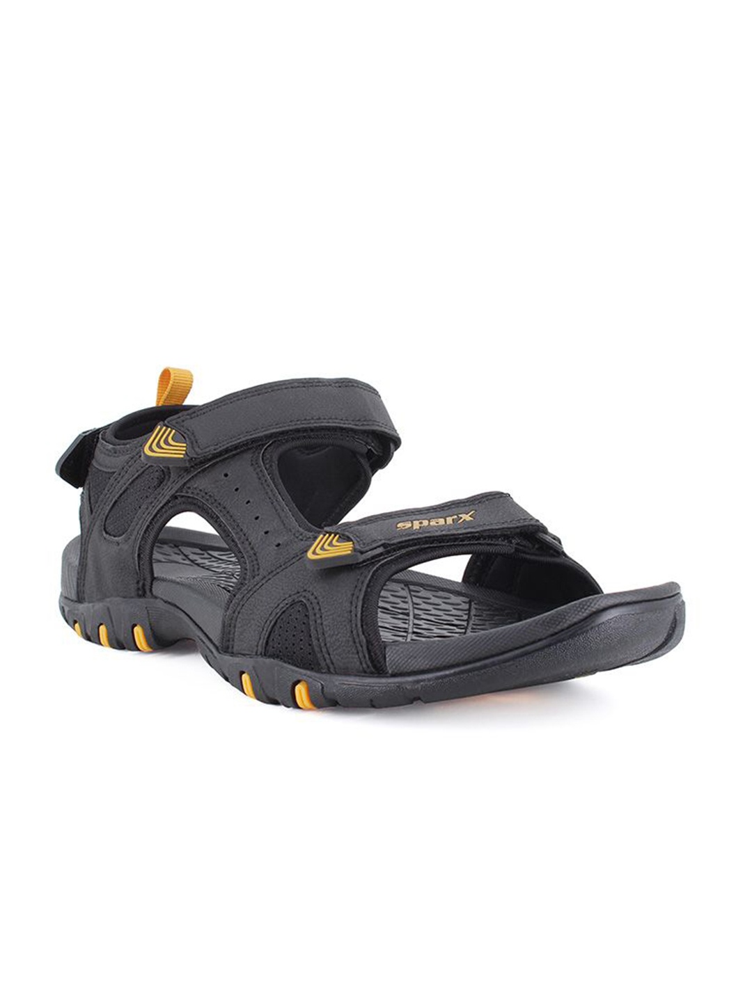 

Sparx Men Black & Gold-Toned Sports Sandals