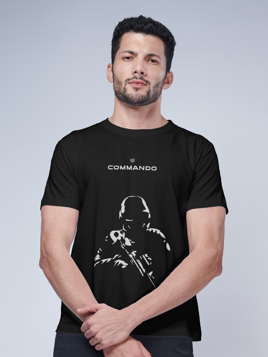 Aero Armour Typography Printed T-shirt, Black