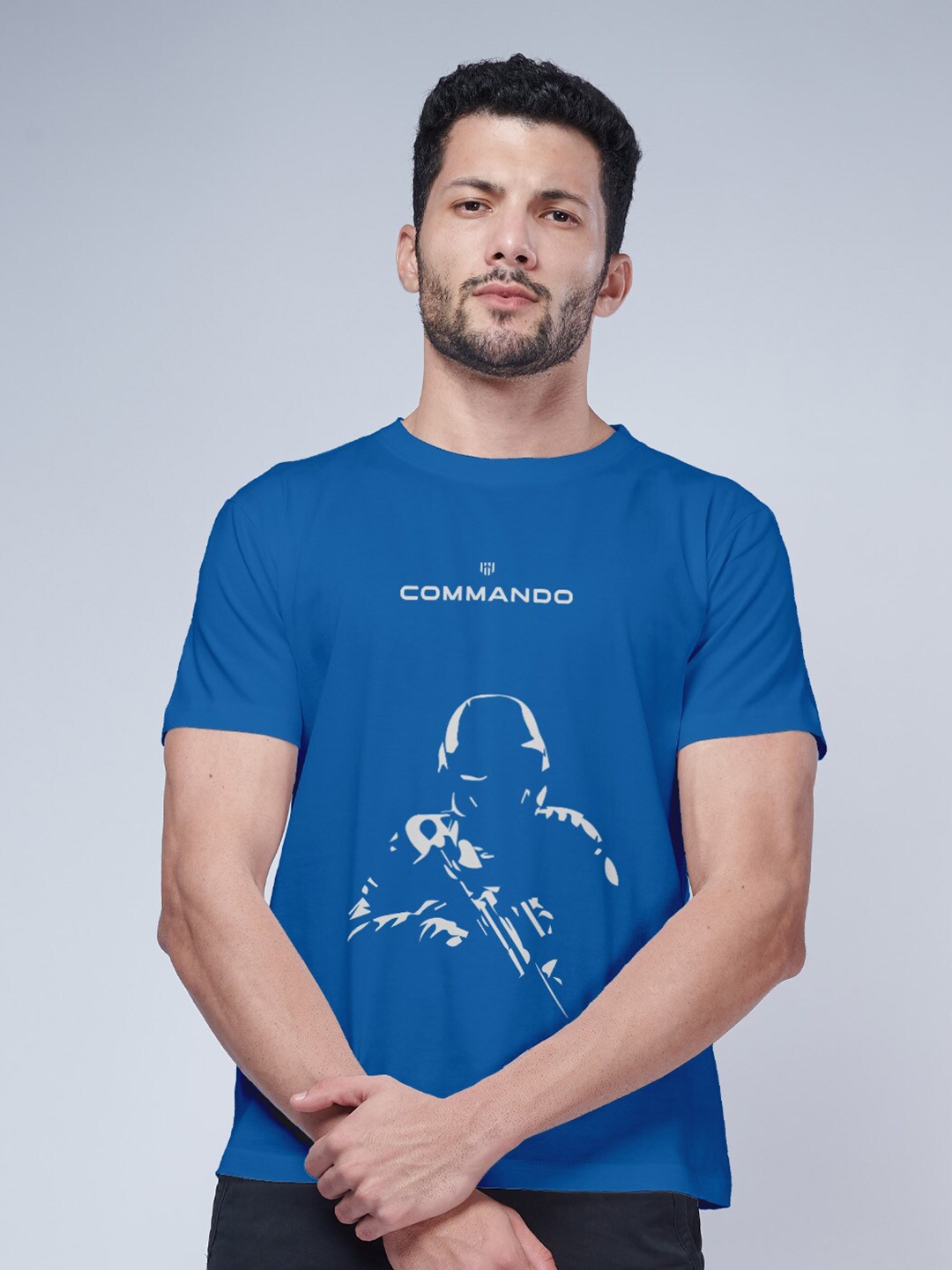 

Aero Armour Typography Printed T-shirt, Blue