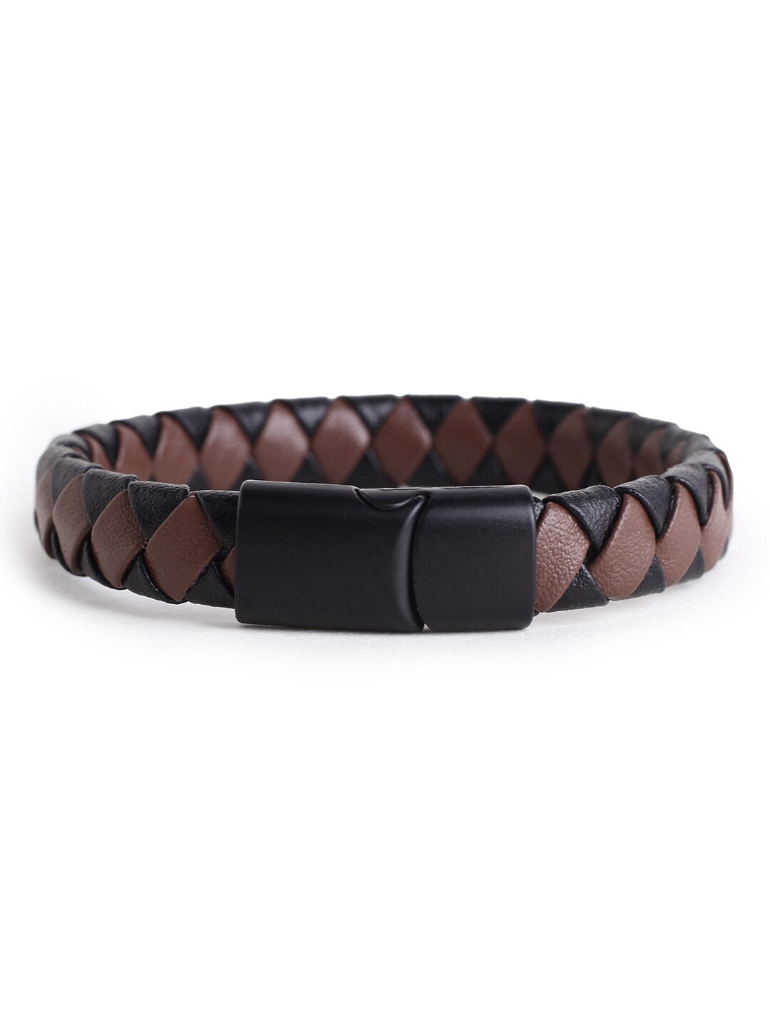

Hashburys Men Leather Wraparound Bracelet, Brown