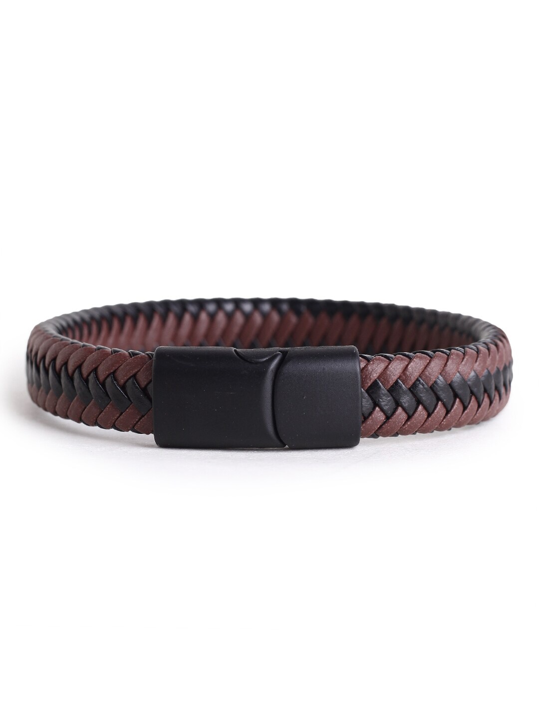 

Hashburys Men Leather Wraparound Bracelet, Brown