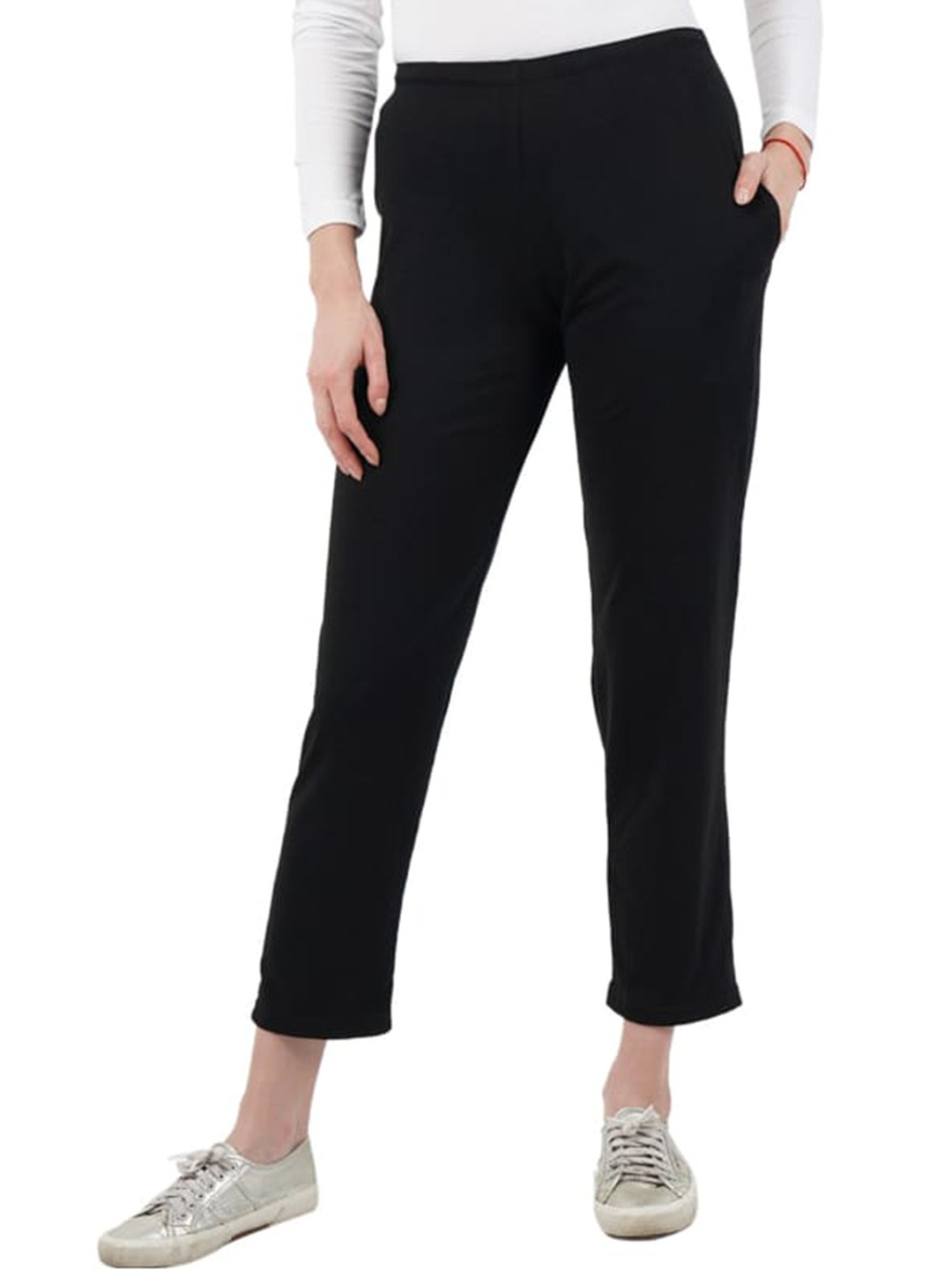 

DYCA Women Cotton Track Pants, Black