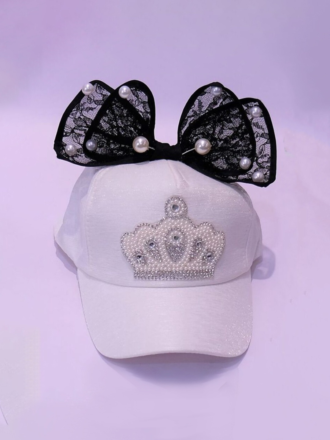 

TIPY TIPY TAP Girls Self Design Baseball Cap, White