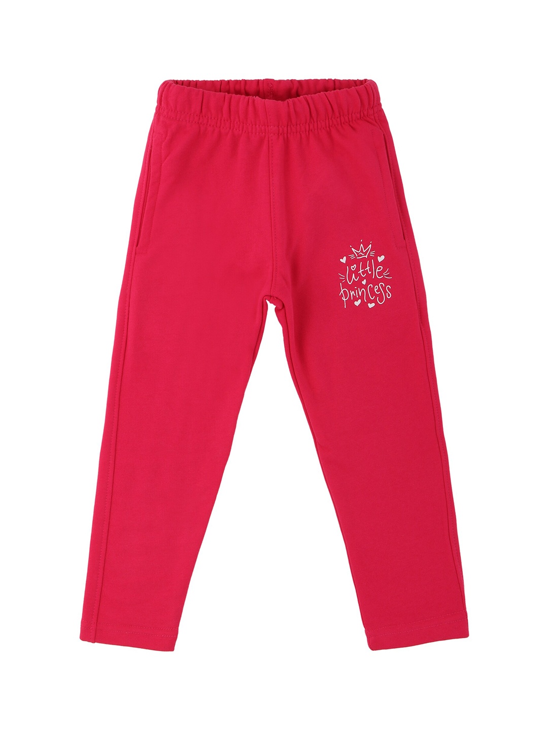 

DYCA Girls Mid-Rise Cotton Track Pants, Fuchsia