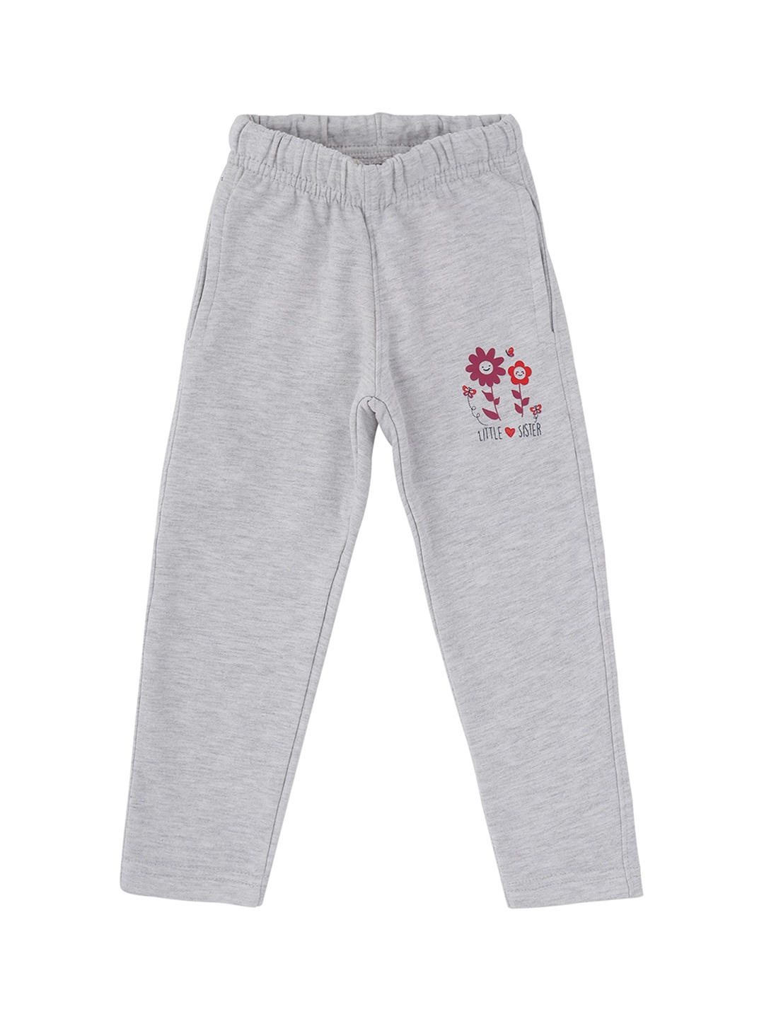 

DYCA Girls Cotton Track Pants, Grey melange