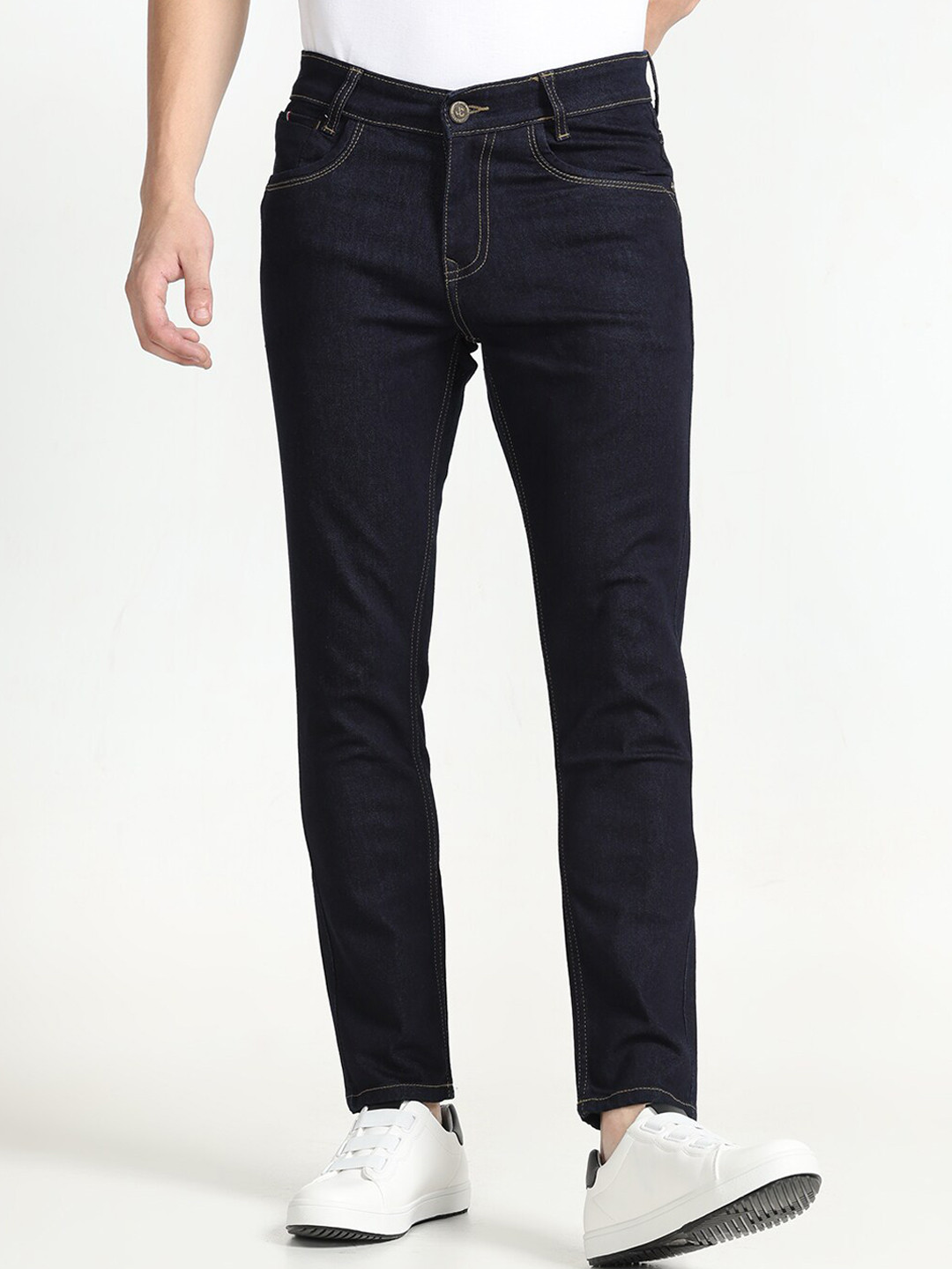 

Jean Cafe Men Jean Mid-Rise Pure Cotton Jeans, Blue
