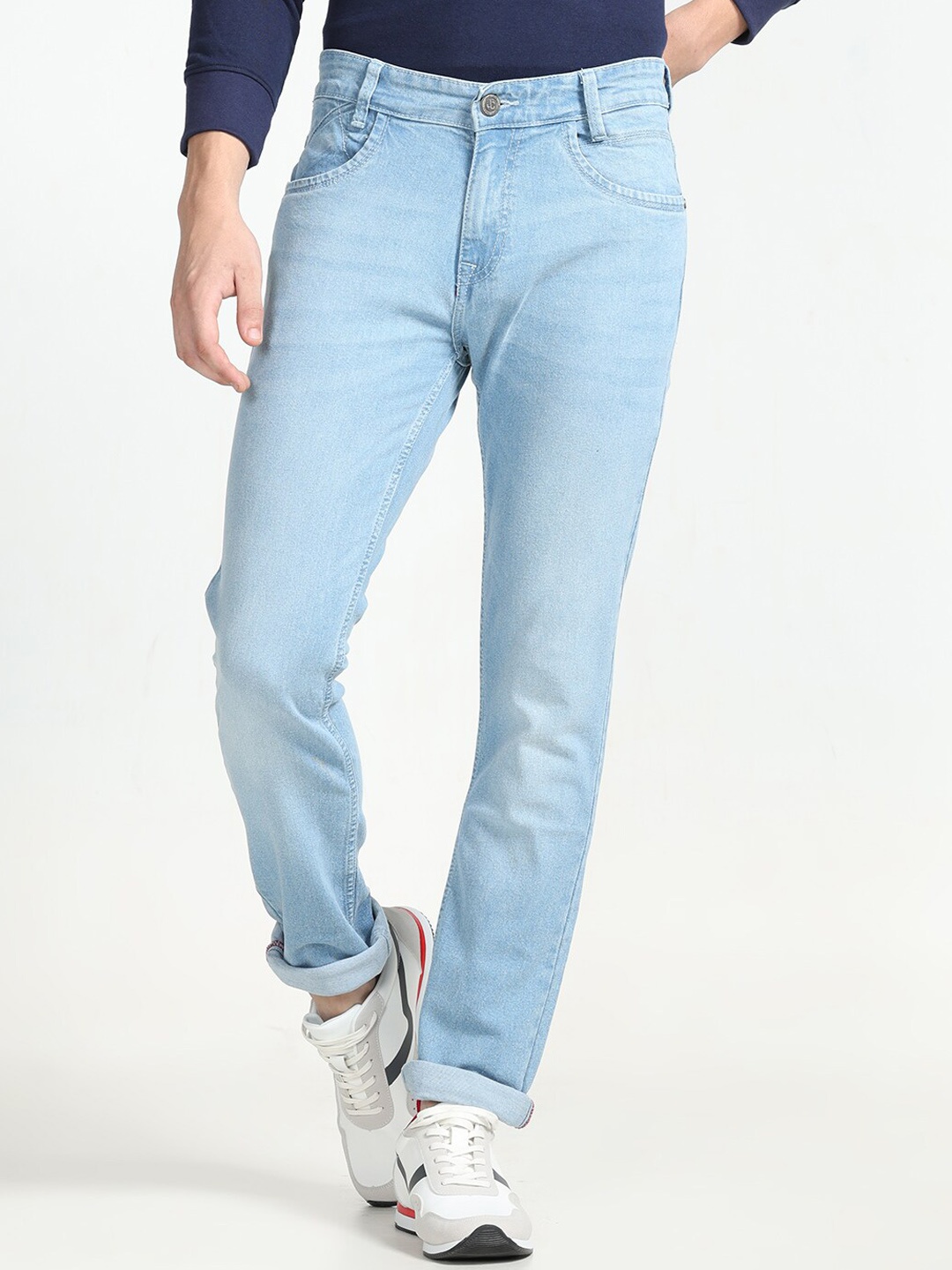 

Jean Cafe Men Jean Slim Fit Mid-Rise Clean Look Jeans, Blue