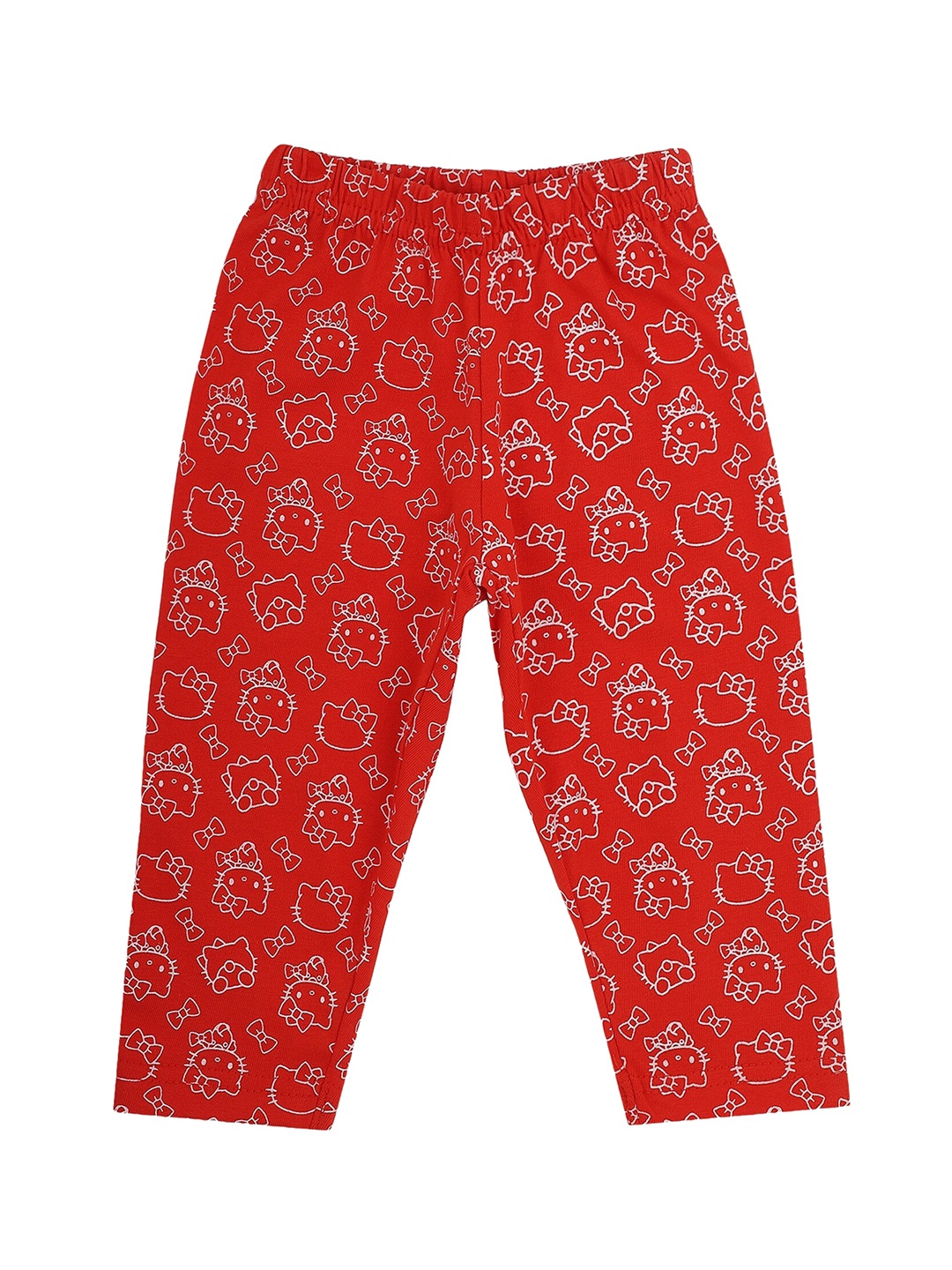 

Bodycare Kids Infants Girls Hello Kitty Printed Cotton Track Pants, Red
