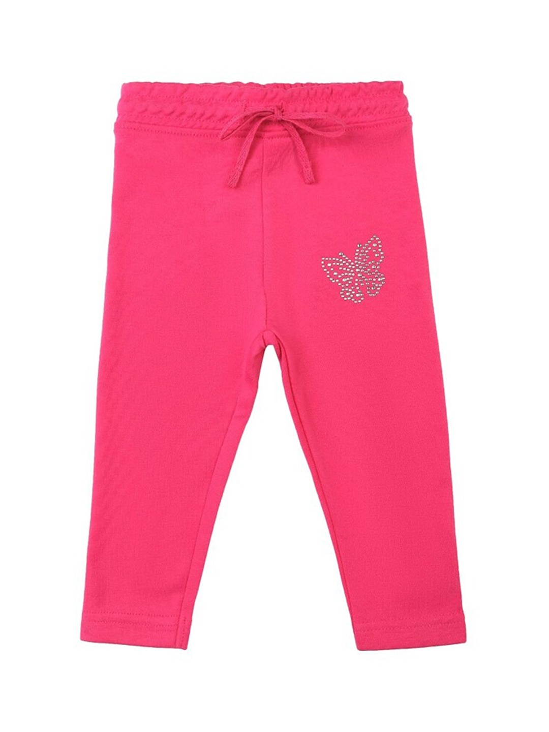 

Bodycare Kids Infants Girls Mid-Rise Cotton Track Pants, Fuchsia