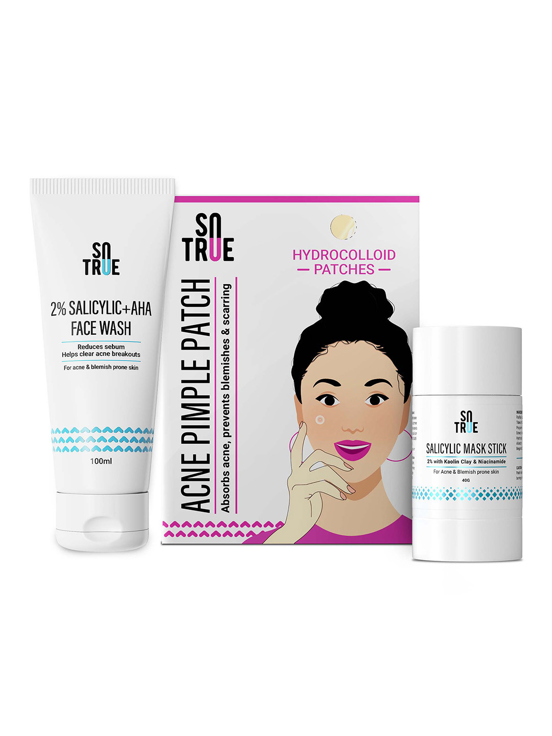 

SOTRUE Face Kit For Acne Prone & Oily Skin, Multi