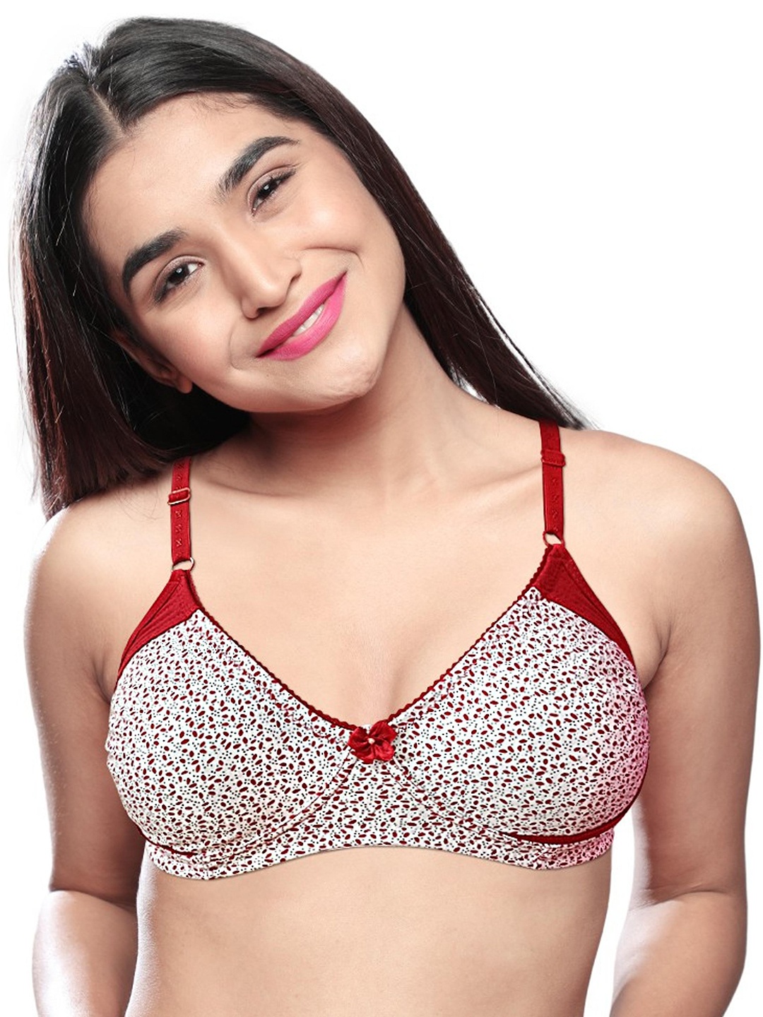 

Lovable Abstract Printed Full Coverage Cotton Bra, Maroon