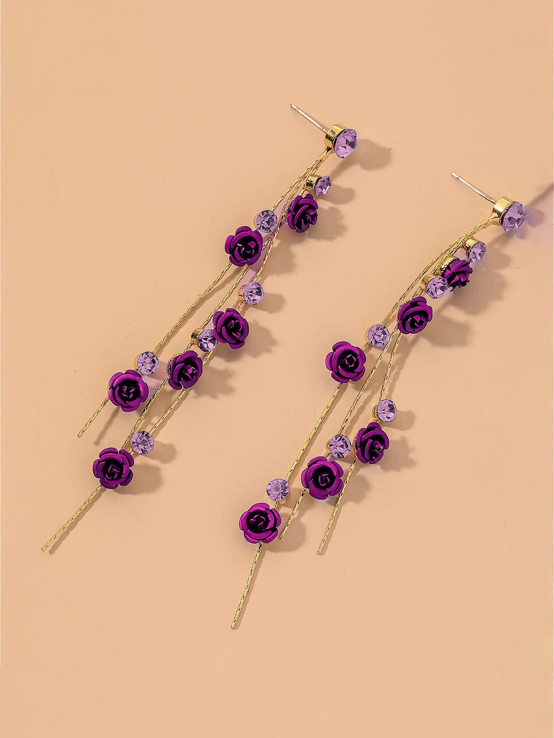 

VIEN Gold-Plated Floral Drop Earrings