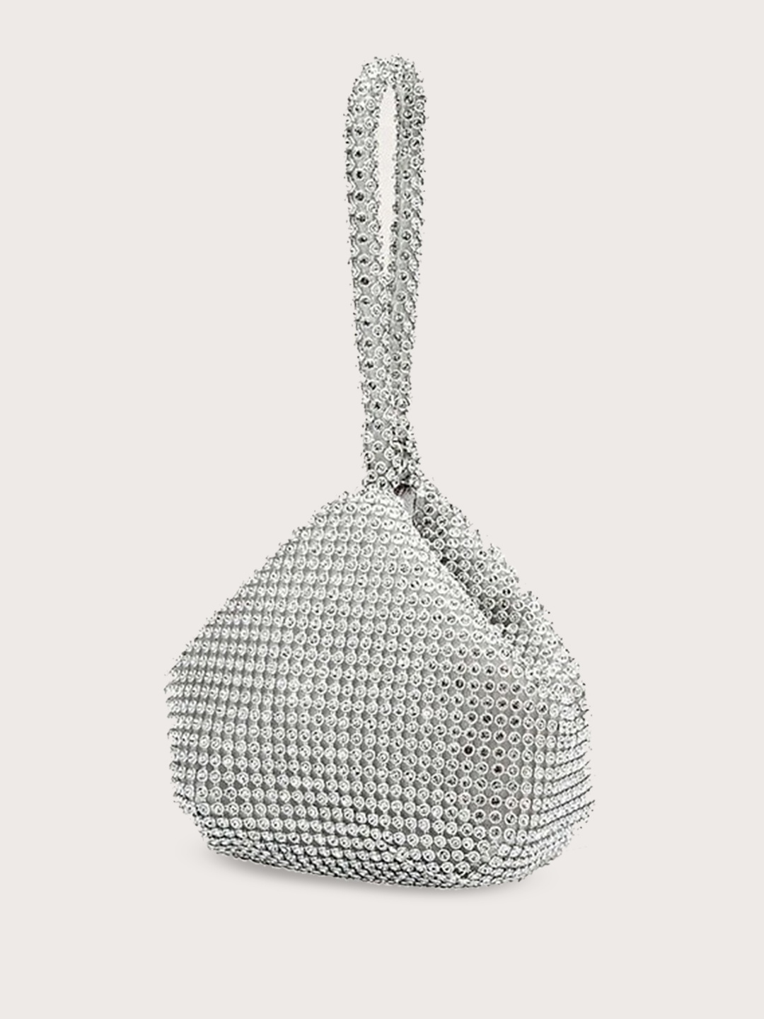 

StyleAsh Embellished Structured Handheld Bag, Silver