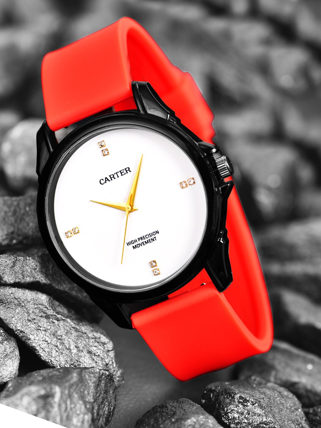

Sandy D Carter Men Round Dial Straps Analogue Watch Sandy D Carter-89-RD, Red