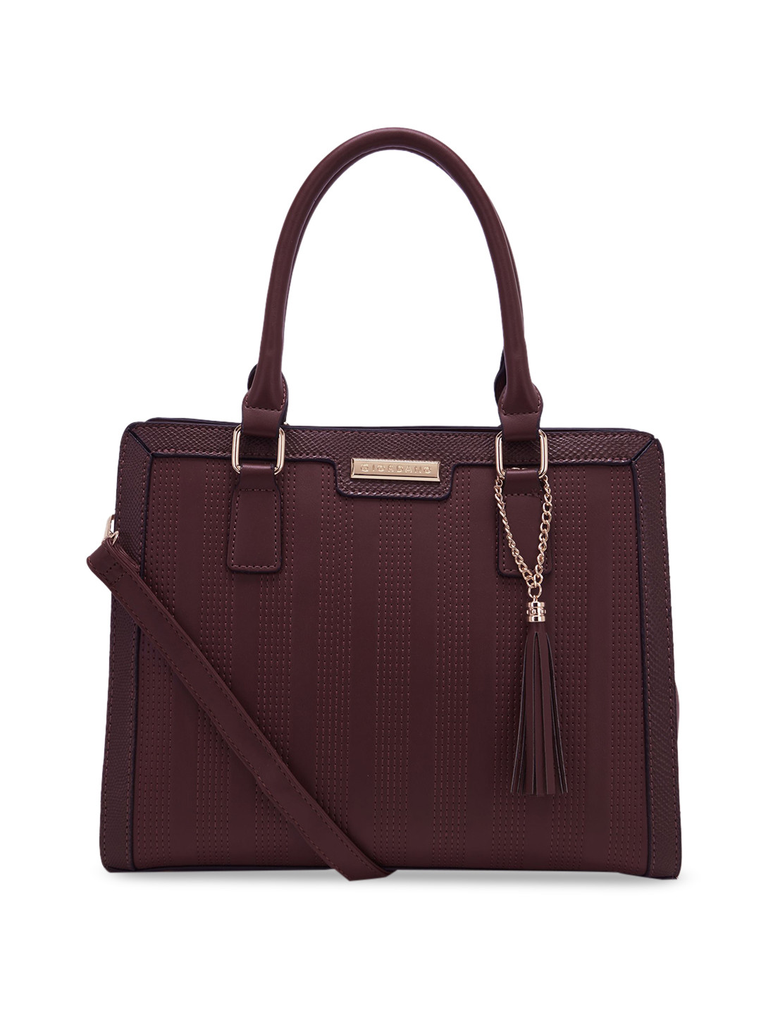 

GIORDANO Structured Handheld Bag, Brown
