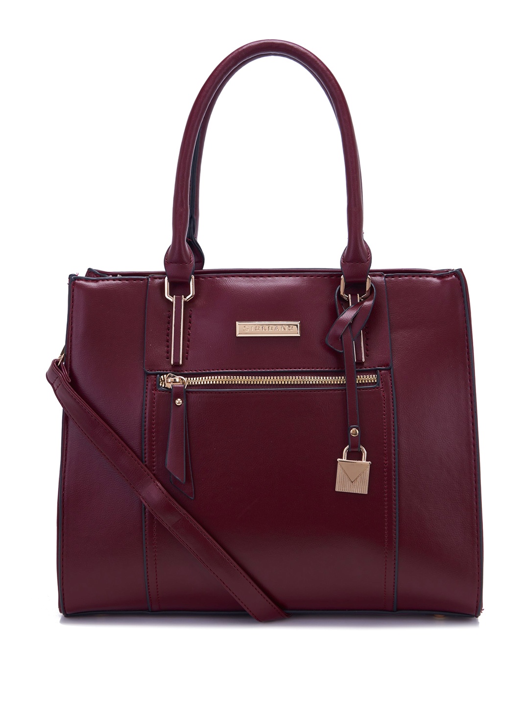 

GIORDANO Structured Handheld Bag, Burgundy