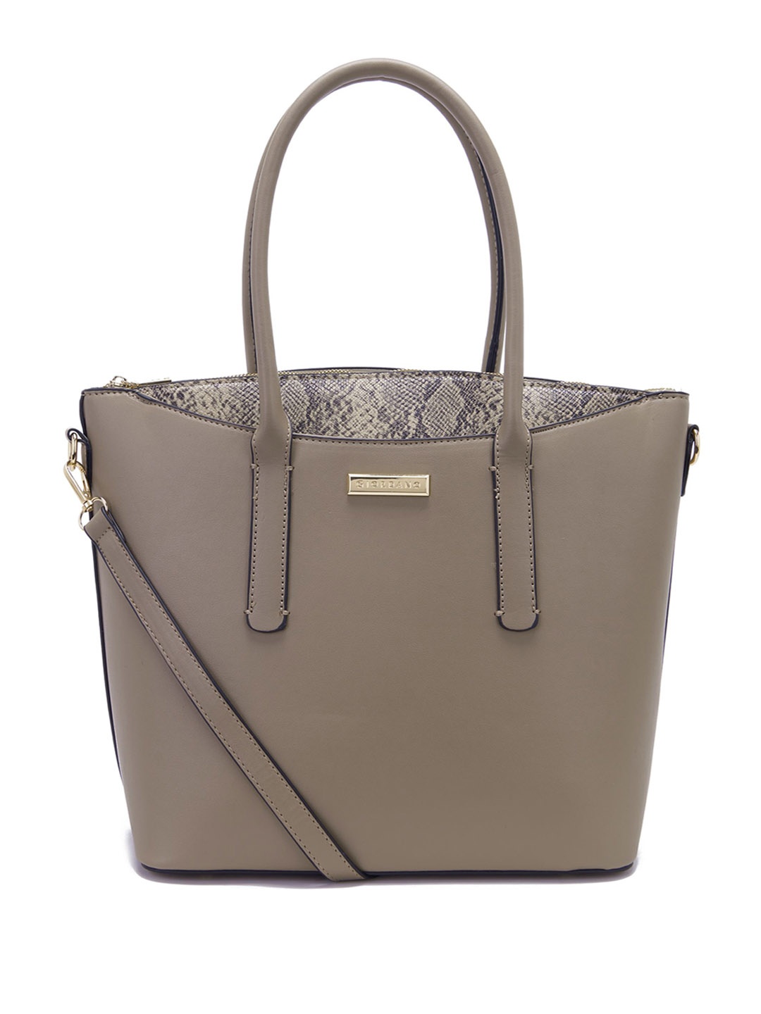 

GIORDANO PU Structured Shoulder Bag With Applique, Beige