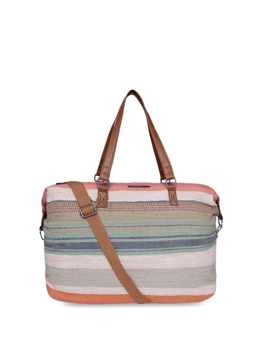 

ASTRID Striped Oversized Handheld Bag, Pink