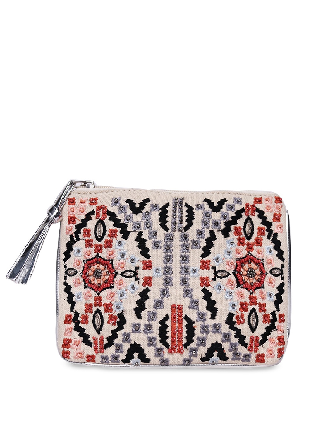 

ASTRID Ethnic Motifs Swagger Sling Bag, Beige