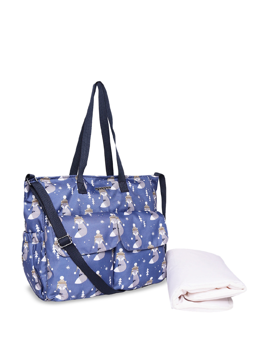 

ASTRID Floral Printed Shopper Tote Bag, Blue