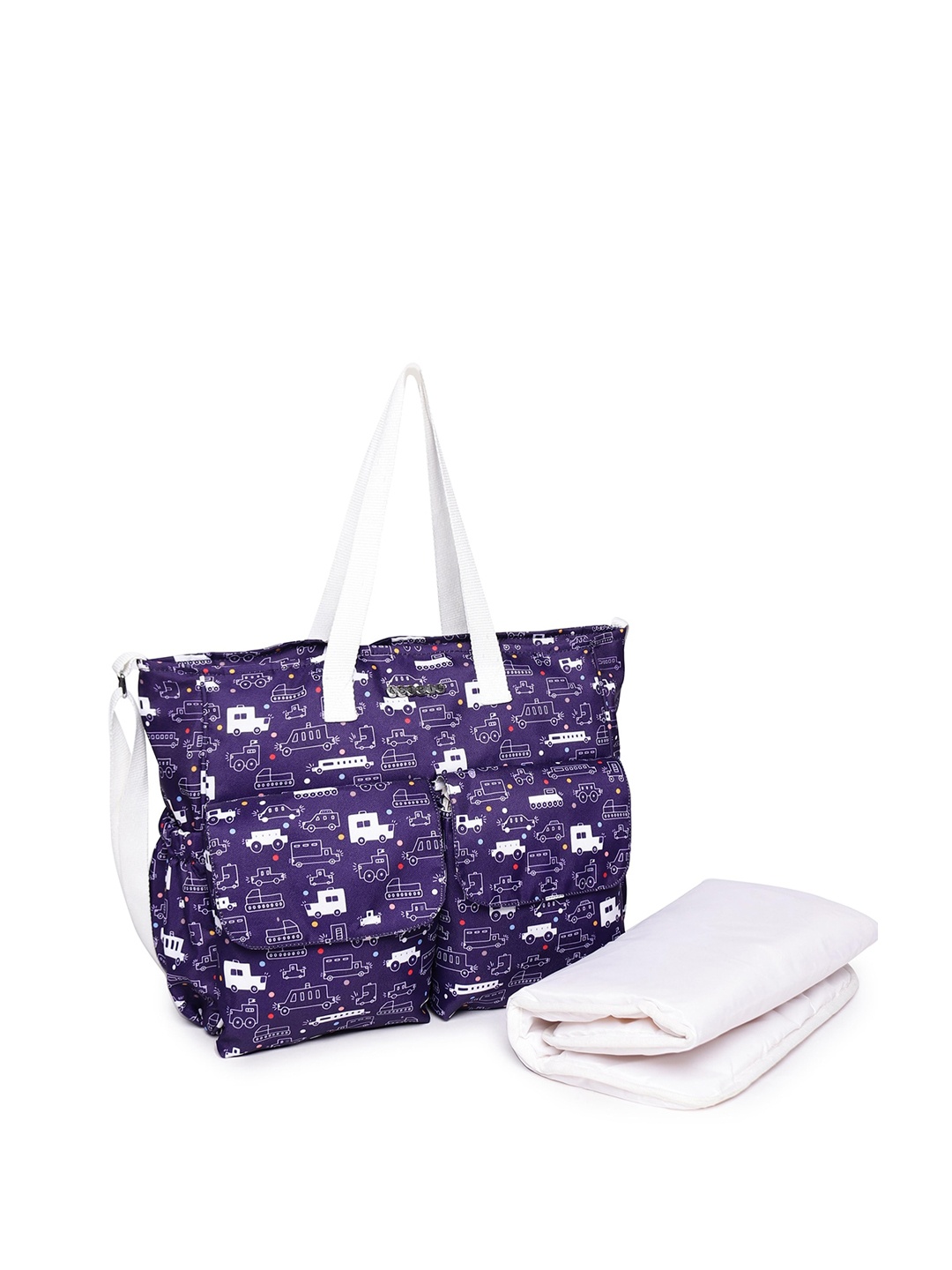 

ASTRID Printed Oversized Shopper Tote Bag, Purple