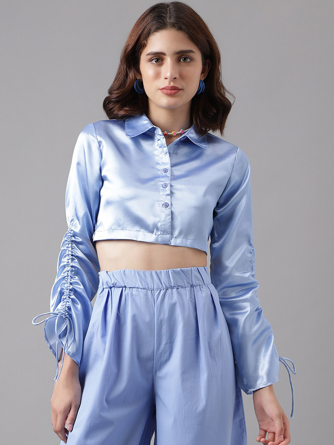 

I Love She Classic Opaque Casual Shirt, Blue