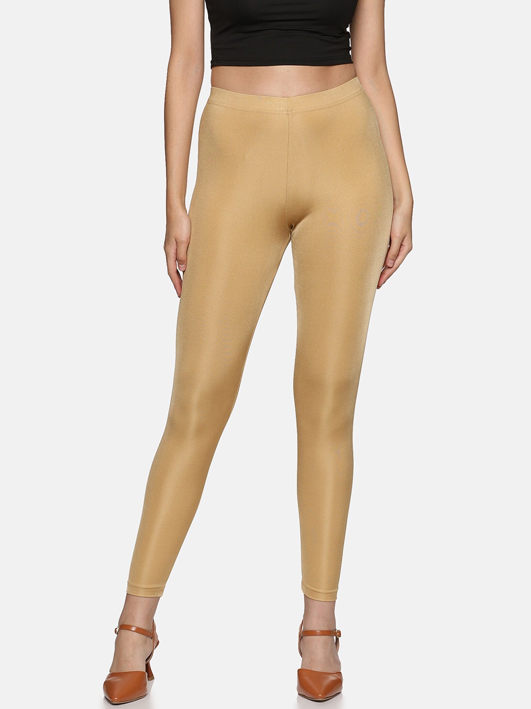 

HAY Shimmer Ankle-Length Leggings, Gold