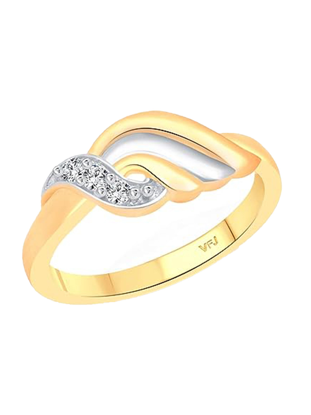

Vighnaharta Women Gold-Plated CZ-Studded Finger Ring