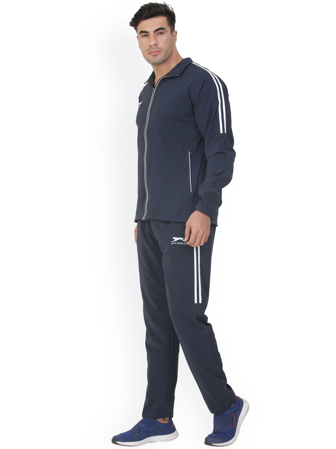 

Shiv Naresh Mock Collar Tracksuit, Navy blue