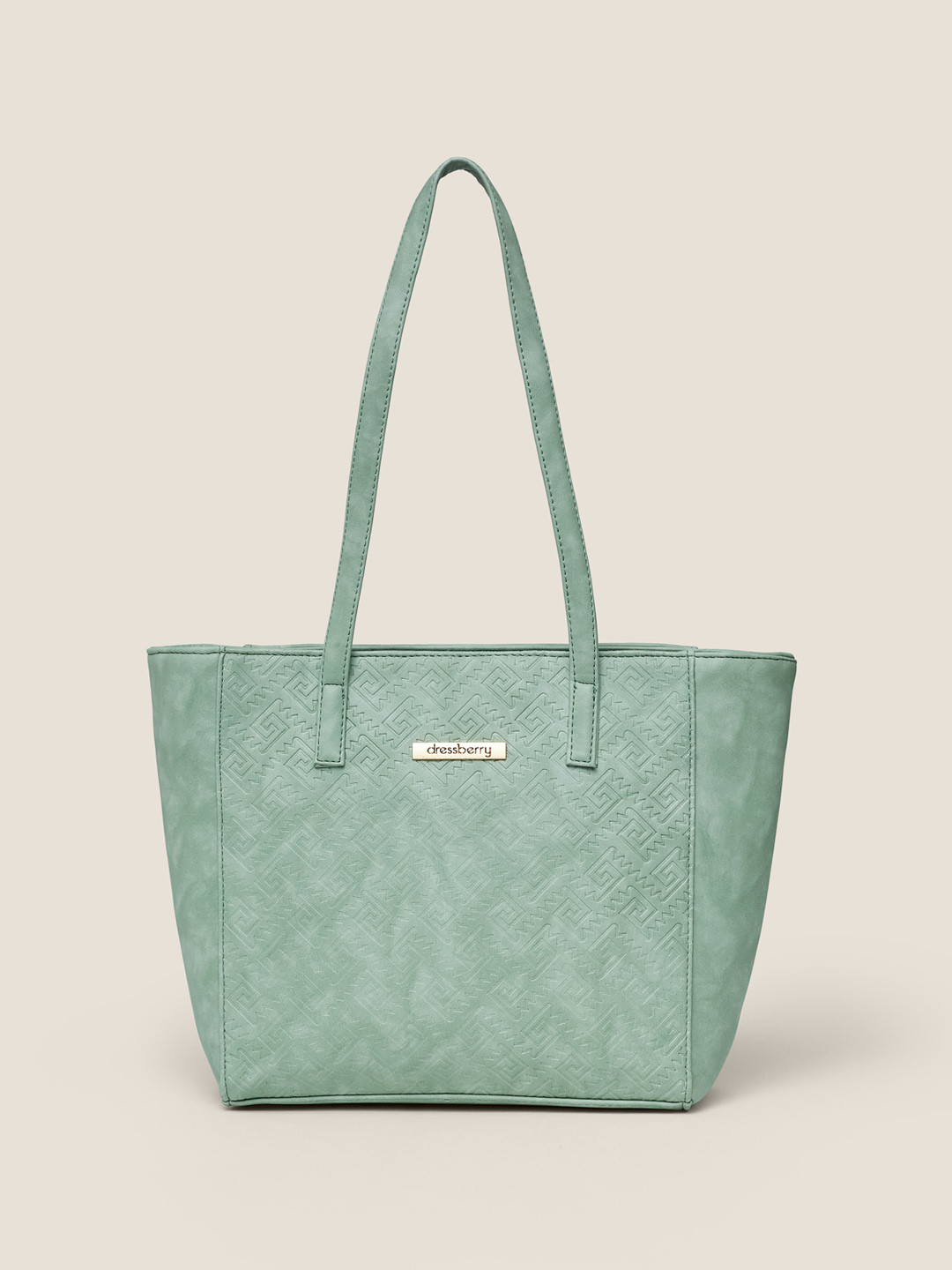 

DressBerry Structured Textured Quilted Shoulder Bag, Green