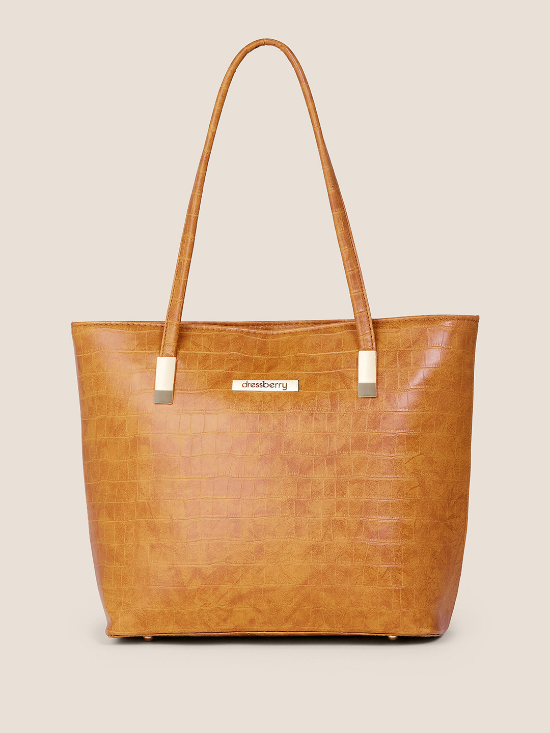 

DressBerry Textured Structured Shoulder Bag, Yellow