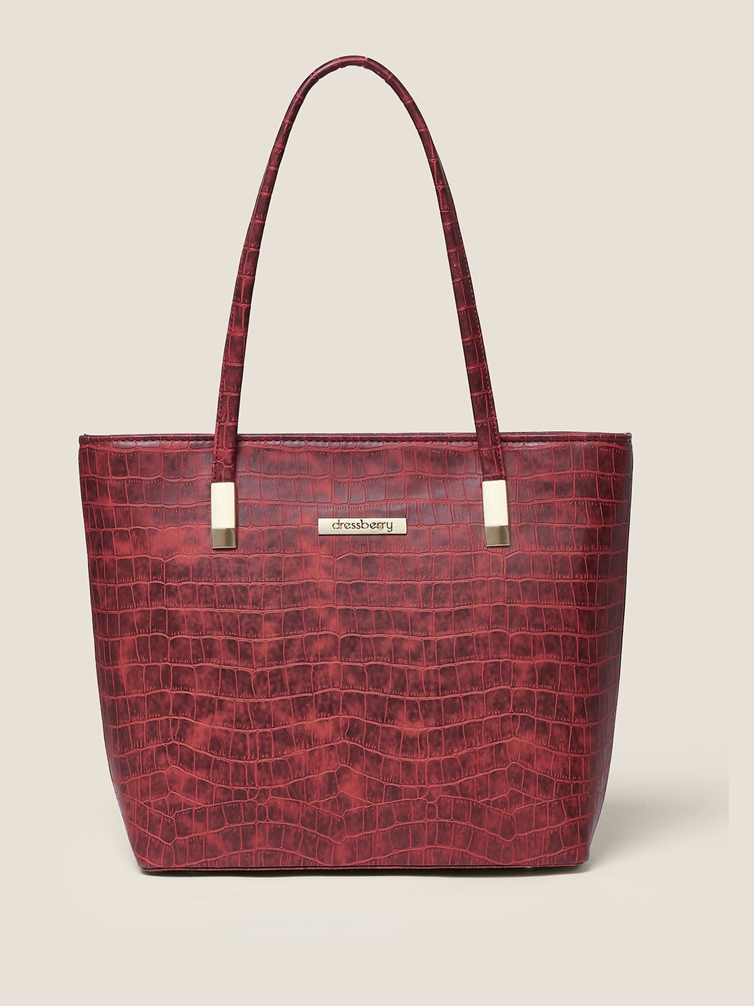 

DressBerry Textured PU Structured Shoulder Bag, Maroon