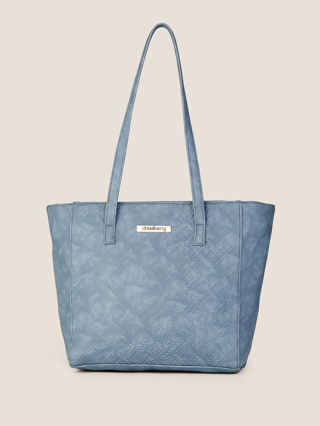 

DressBerry Textured Structured Shoulder Bag, Grey