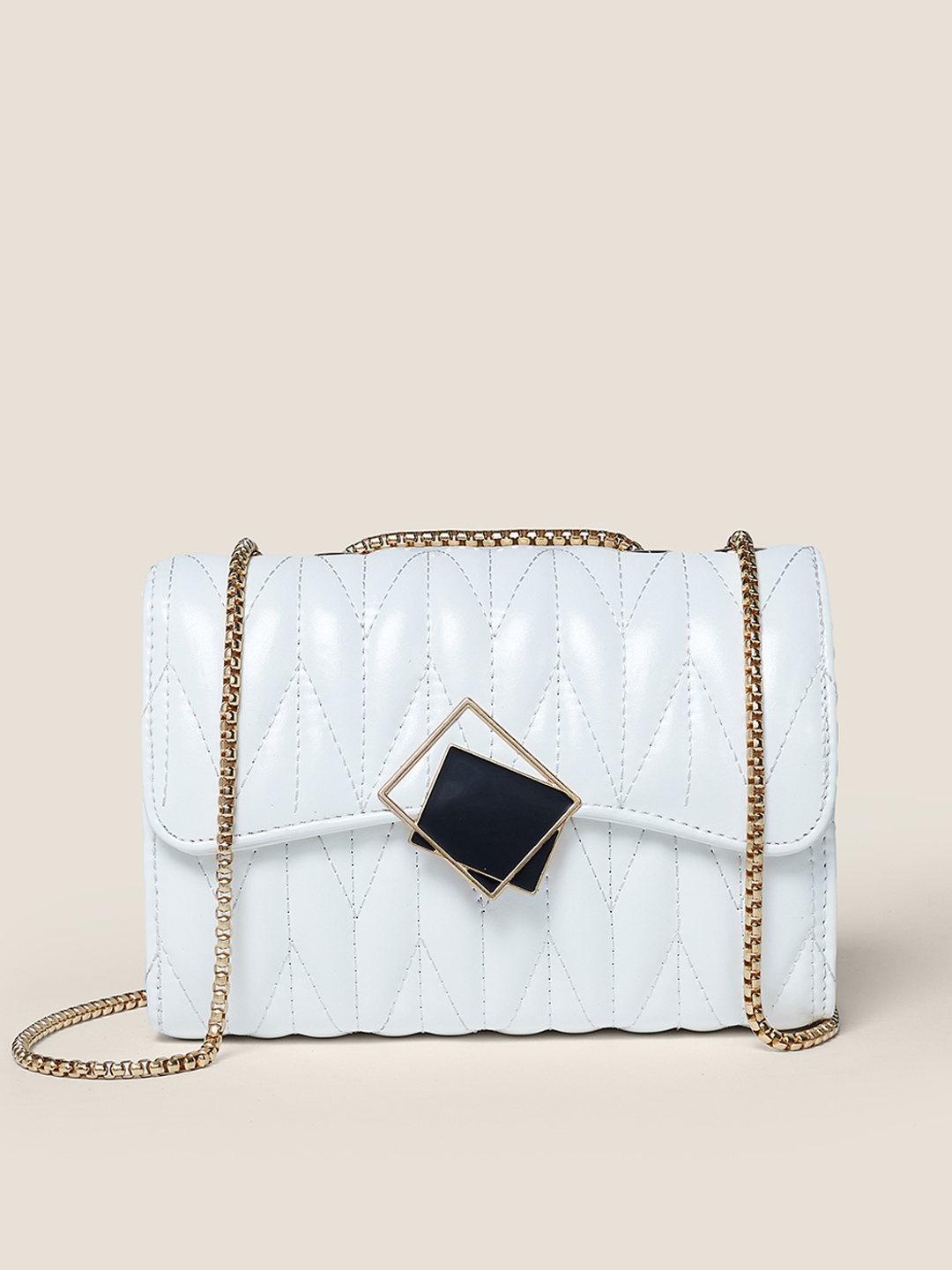 

Mast & Harbour Textured Structured Sling Bag, White
