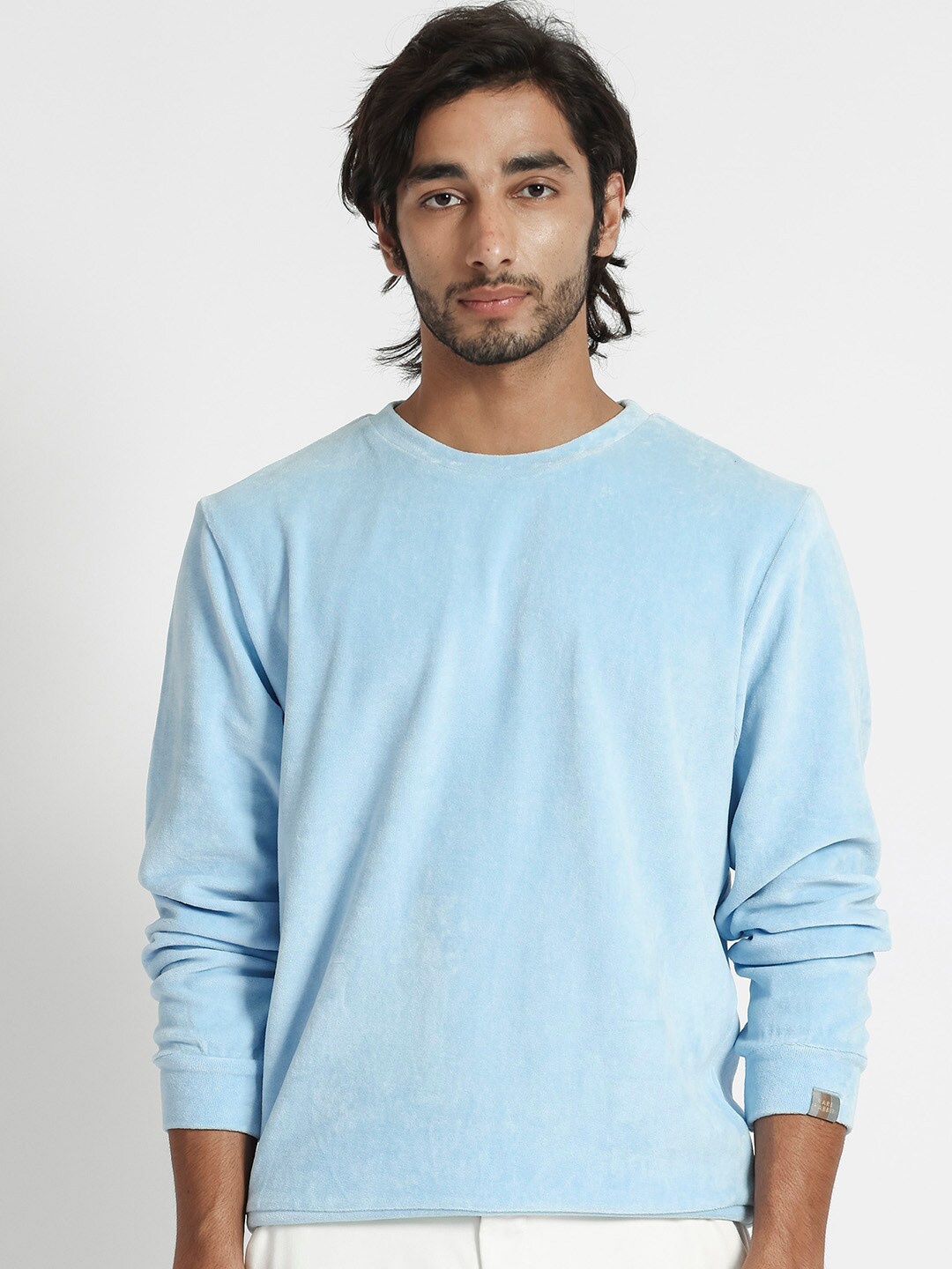 

RARE RABBIT Men Dube Round Neck Sweatshirt, Blue