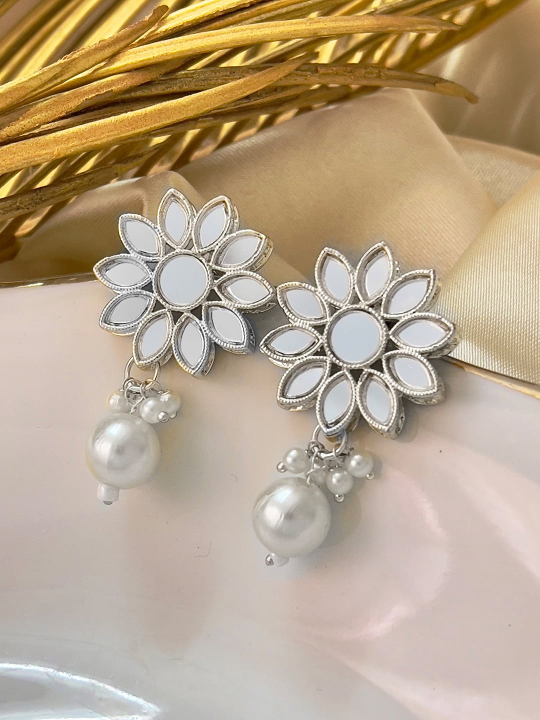 

Ayesha Silver Plated Contemporary Drop Earrings