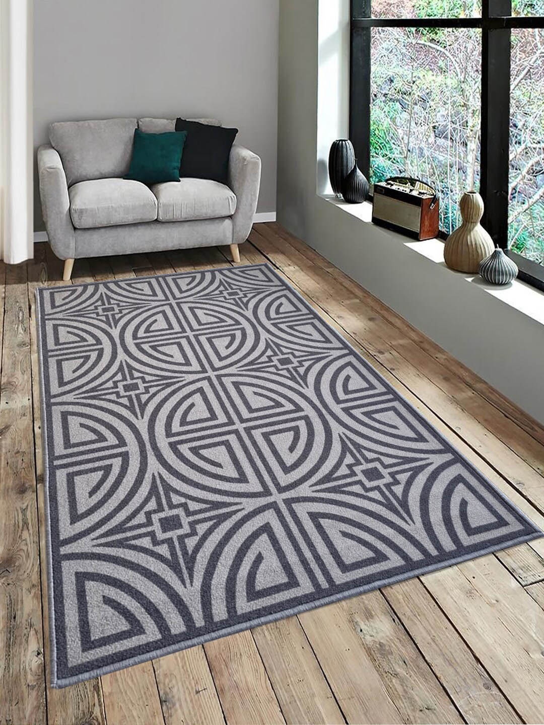 

Matz and More Grey Printed Anti-Slip Rectangle Carpet
