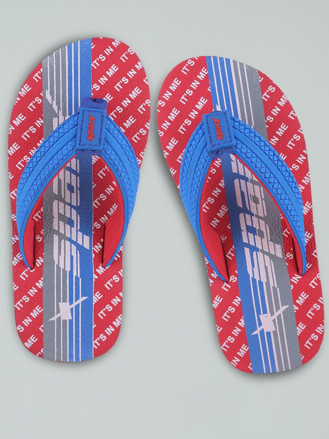 

Sparx Men Navy Blue & Red Printed Thong Flip-Flops