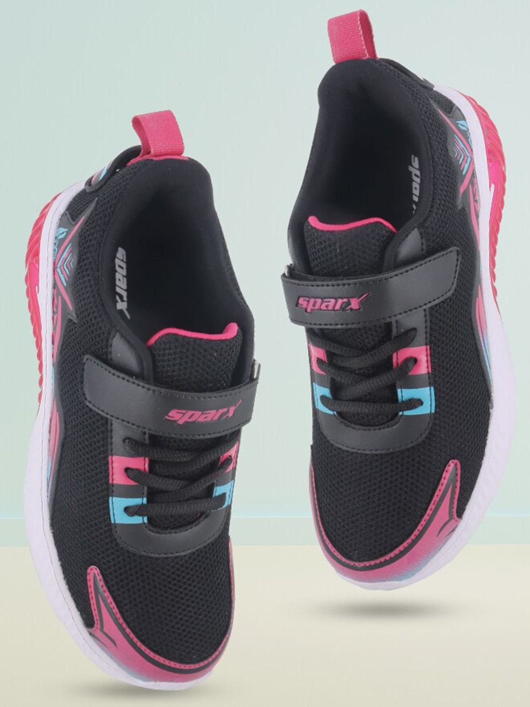 

Sparx Kids Mesh Running Shoes With Velcro, Black
