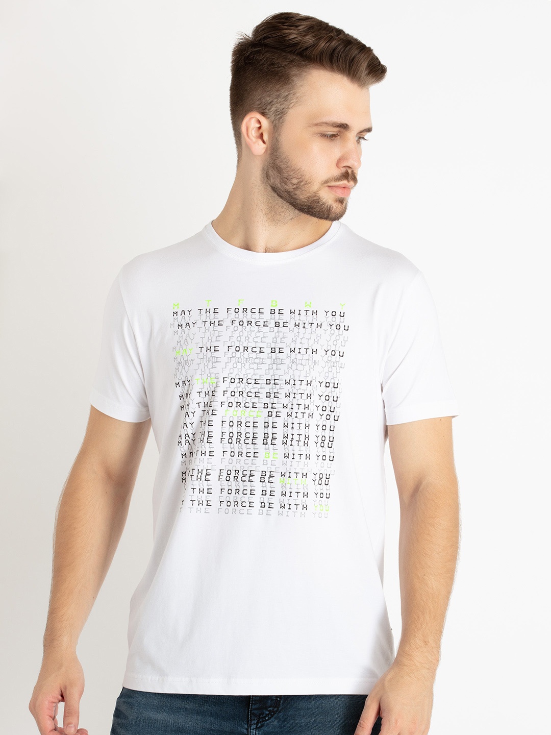 

Status Quo Typography Printed T-shirt, White