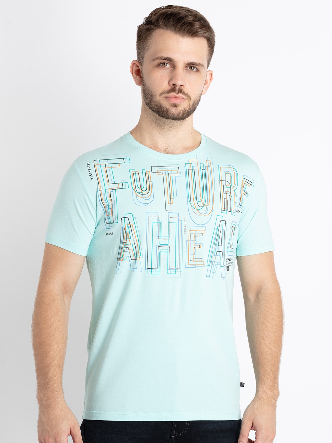 

Status Quo Typography Printed Round Neck Regular T-shirt, Sea green