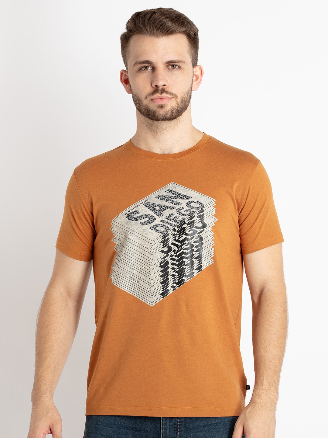 

Status Quo Typography Printed T-shirt, Brown