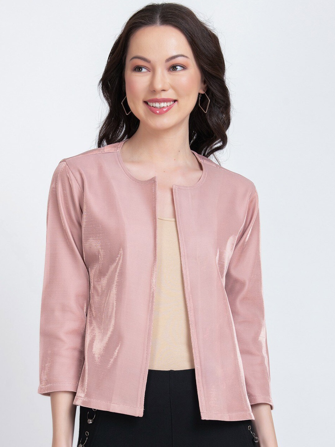 

urSense Open Front Regular Shrug, Peach