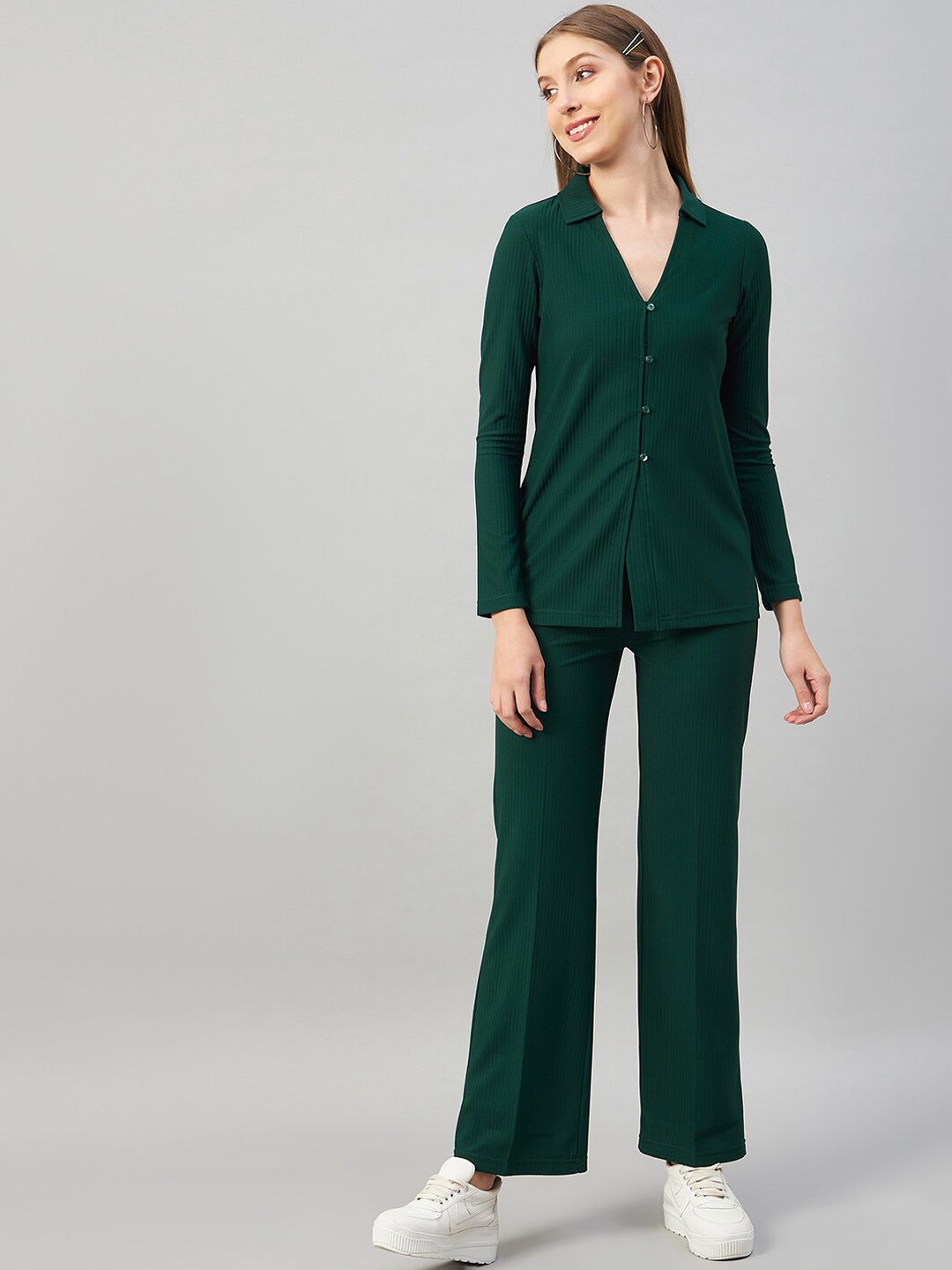 

Chemistry Shirt With Flared Trouser, Green