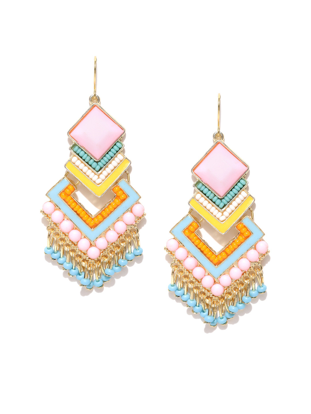 

Crunchy Fashion Multicoloured Contemporary Drop Earrings, Multi