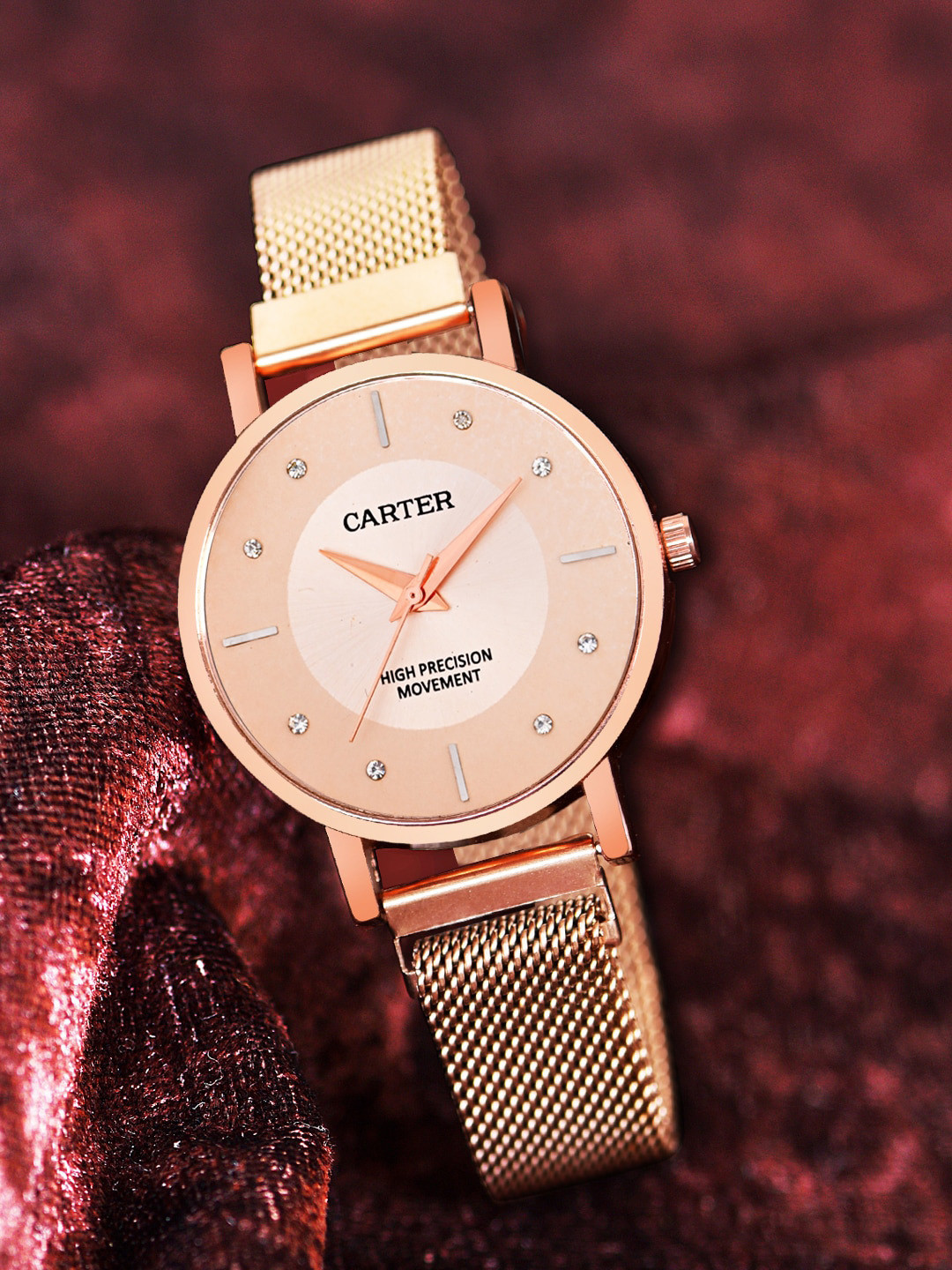 

Sandy D Carter Women Bracelet Style Analogue Watch Sandy D Carter-75-RG-RG, Rose gold